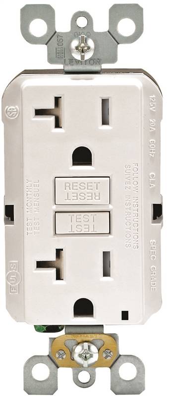 20 AMP TAMPER RESISTANT GFCI WHITE