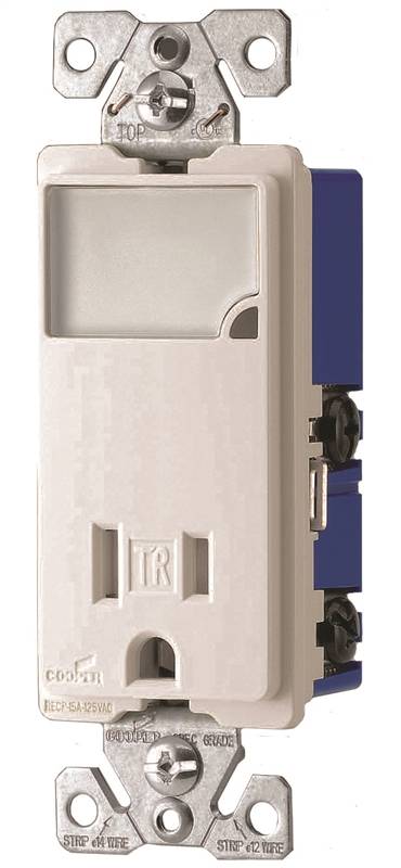 RECEPTACLE DECORATOR WHT