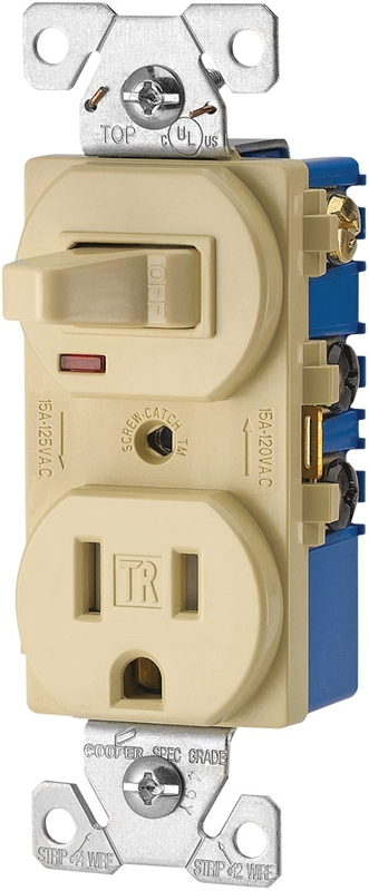 SWITCH RECPT/TOGG TR 1P 15A IV