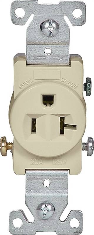 RECPT SINGLE COMM 3WIRE 20A IV