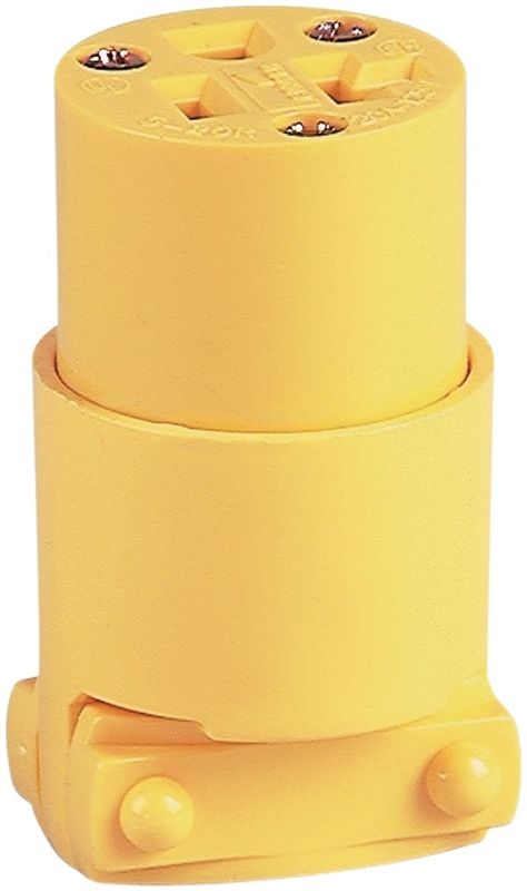 CONNECTOR VINYL 20A 125V YEL