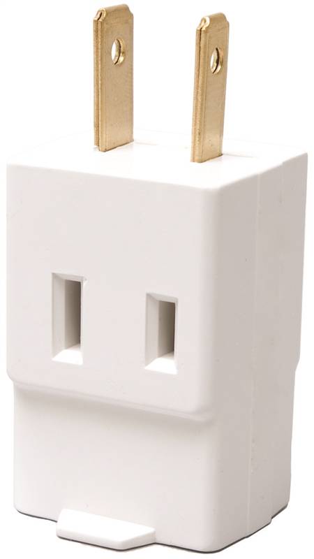 WHT 3OUTLET 2WIRE CUBE TAP