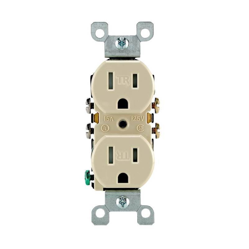 RECEPTACLE DPLX IVORY 15A/125V