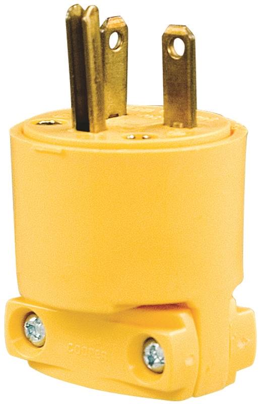 PLG W/GRIP 3WIRE VNYL 20A 125V