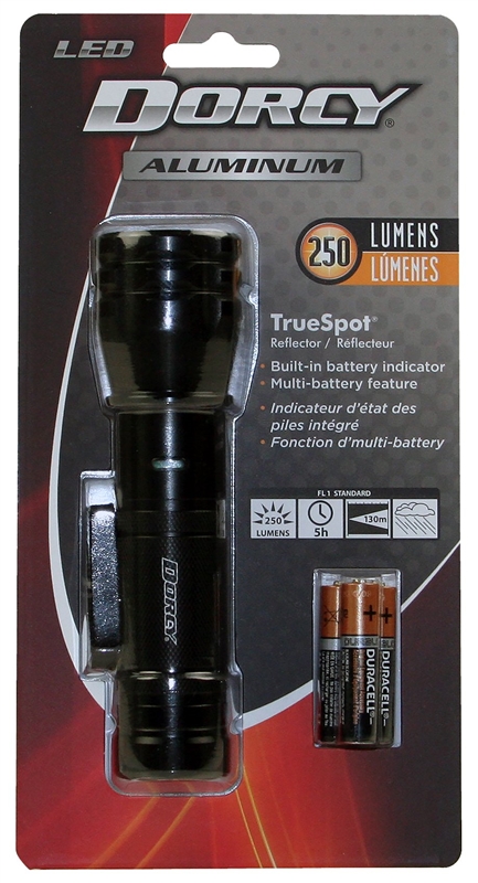 FLASHLIGHT LED 6W W/3AAA BLACK