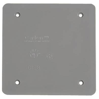 4 SQUARE BLANK COVER GRAY WEATHERPROOF"