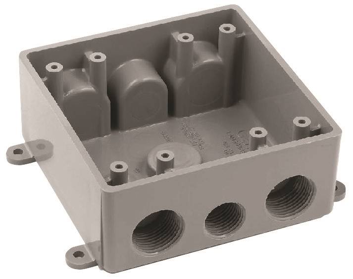 TBOX PVC 2G THRD WTHR PRF GRAY