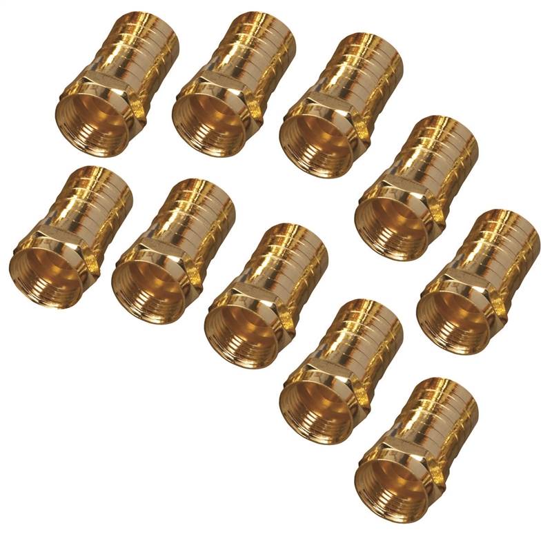 CONNECTOR F COAX CRIMP RG6 GLD