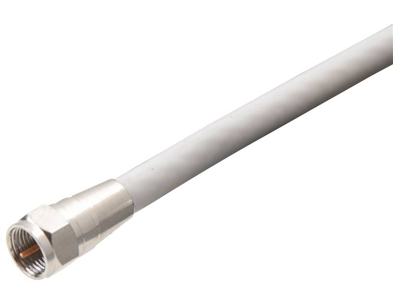 CABLE COAX RG6/F CONN 12FT WHT
