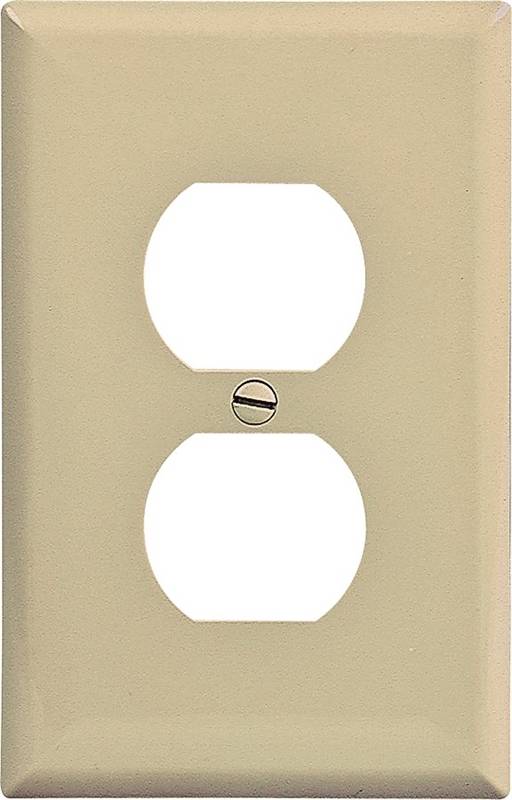 WALL PLATE MID-SIZ 1GANG IVORY