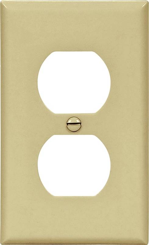 WALL PLATE 1GANG DPLX RECPT IV