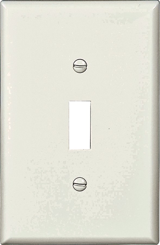 WALL PLATE 1GANG TGL MID WHITE