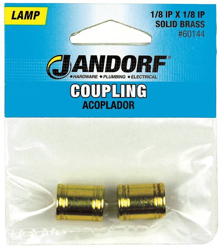 COUPLING 1/8 IP SOLID BRASS