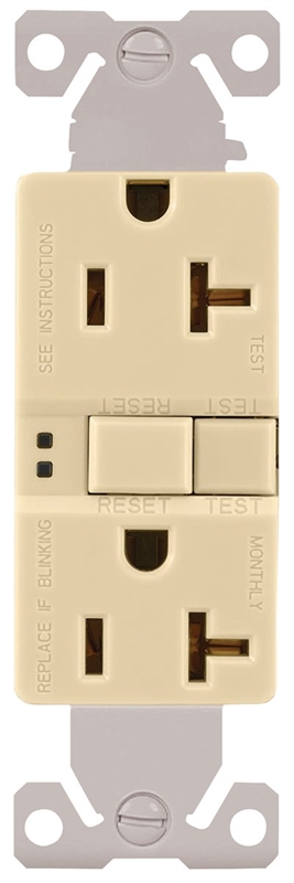 RCPT DPLX GFCI ST 20A/125V IV