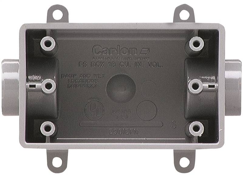 SWITCHBOX PVC 1GANG FSC 1/2IN