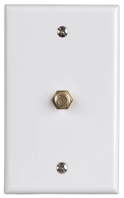 COAX CABLE WALL JACK WHITE