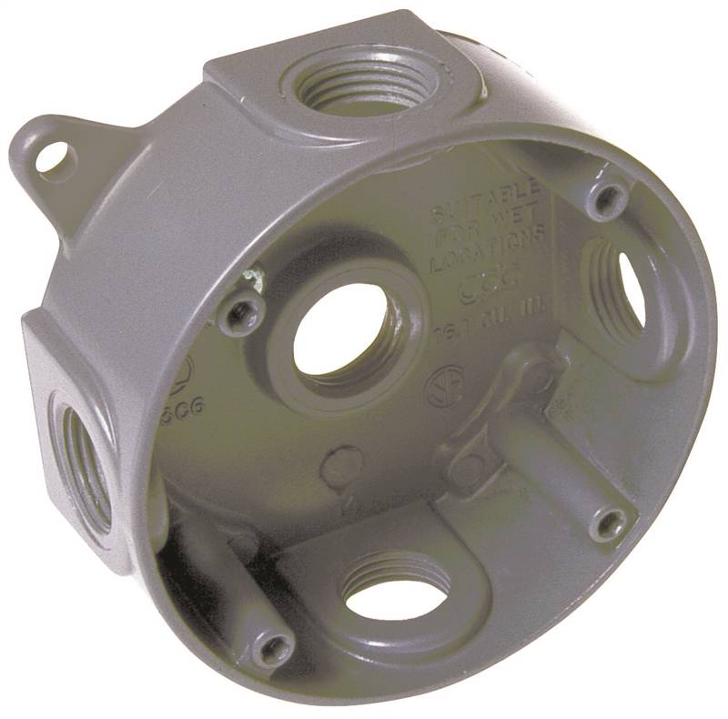 4IN RND ALUM GRAY SPLICE BOX