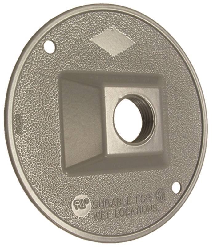 GRAY RND LAMPHOLDER CVR 1 HOLE