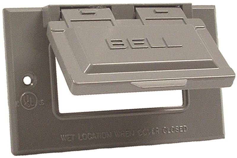 1G GRAY GFCI OUTLET COVER