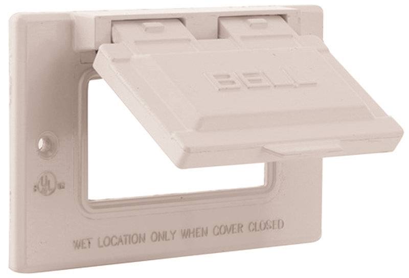 1G WHITE GFCI OULTET COVER