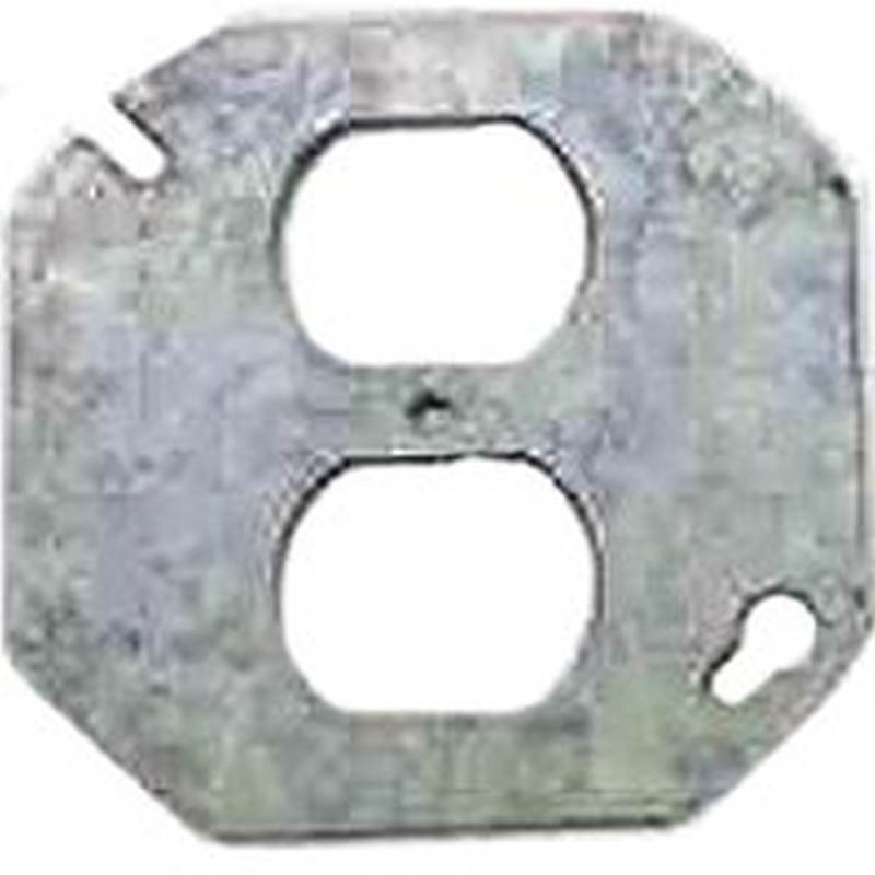COVER BOX ROUND FLT DUPLEX 4IN