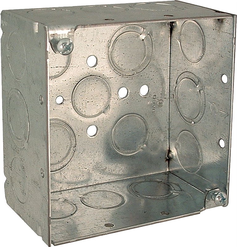 BOX OUTLET STL 4X2IN SQ WELDED