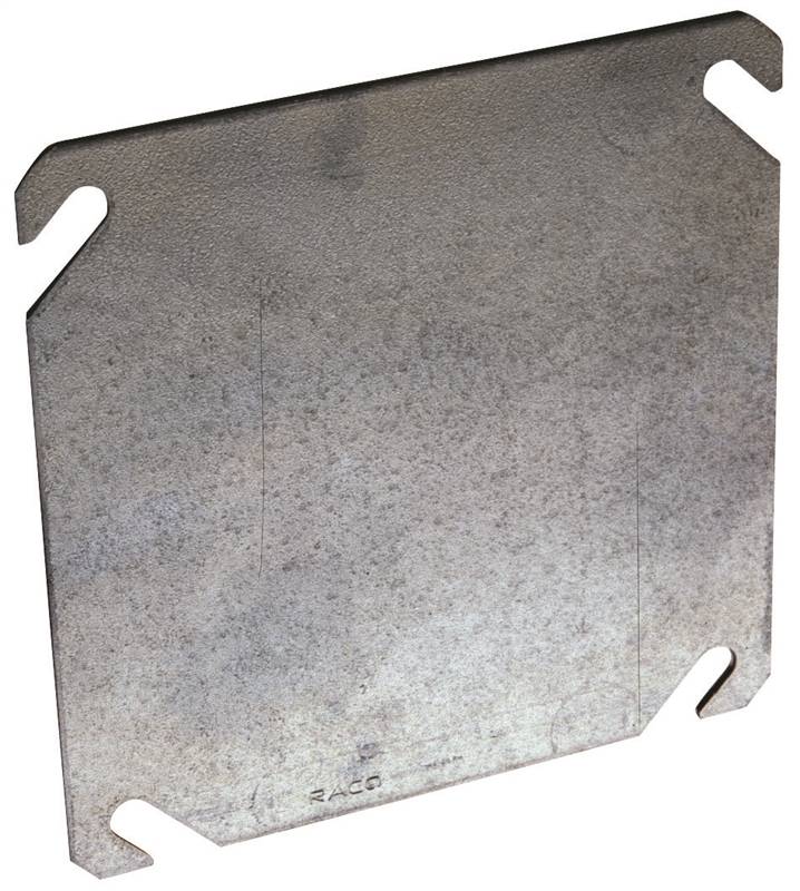 COVER BOX SQ STL FLAT BLNK 4IN