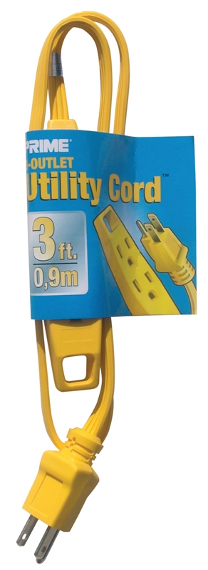 CORD UTIL 3OTLT YEL 16/3GA 3FT