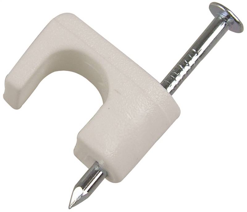 1/4 COAXIAL STAPLE WHITE 25/PKG"