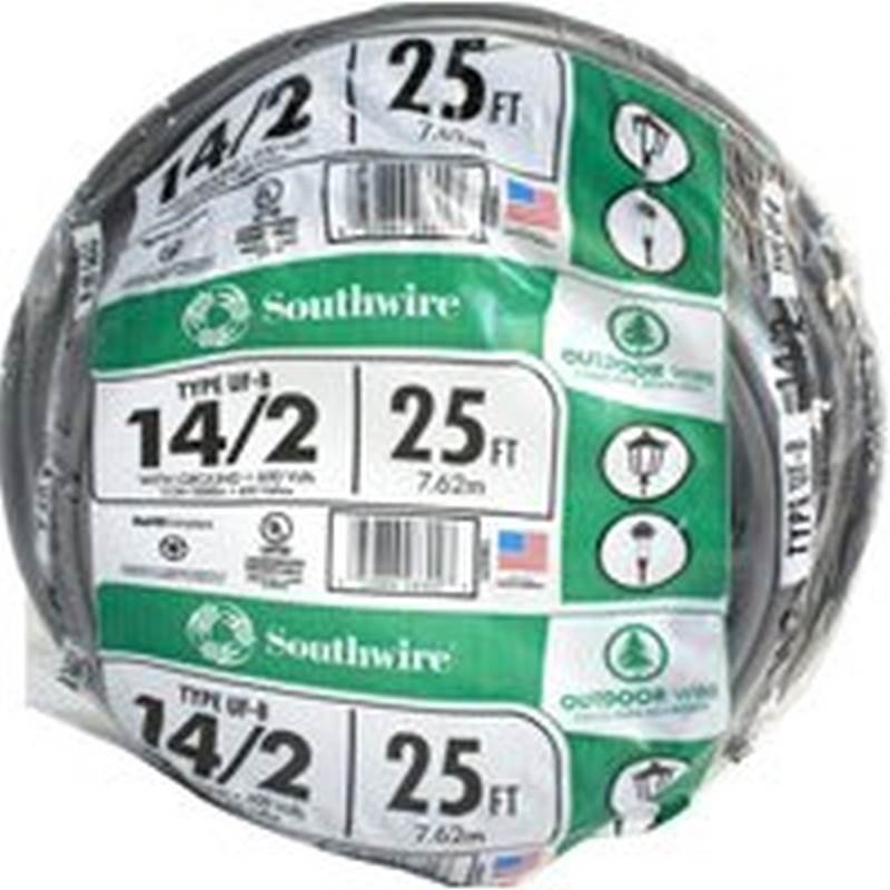 14/2 UF UNDERGRD FEED CABLE 25'