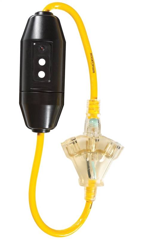 CORD EXT GFCI3OUT 12/3 X 2' YEL YELLOW
