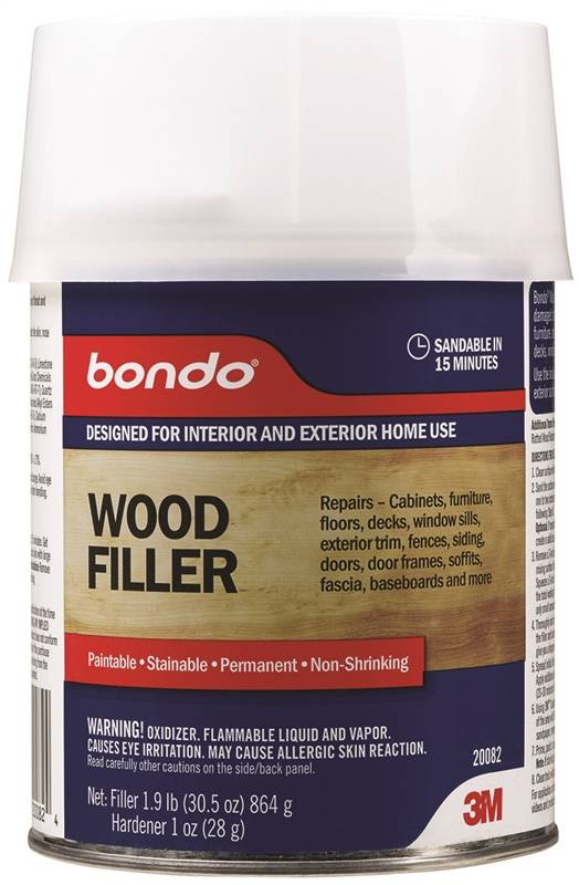 BONDO WOOD FILLER QT TAKES PAINT & STAIN - WHT COLOR