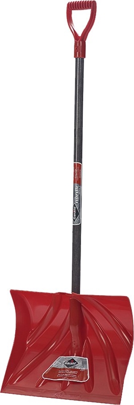 18 POLY SNOW SHOVEL WOOD HNDL "