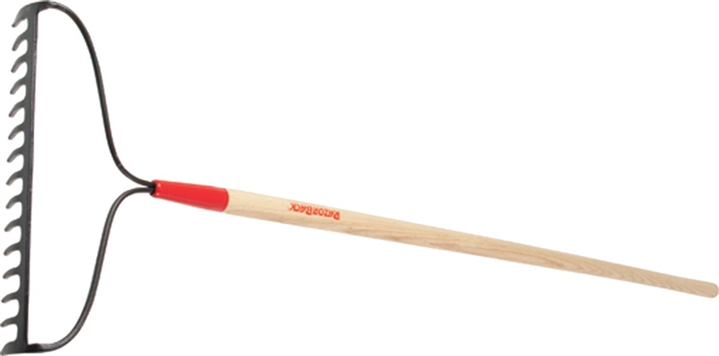 RAZORBACK 15-TINE BOW RAKE W/66 WOOD HANDLE"