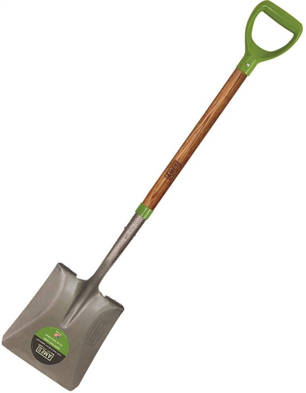 DH SQUARE PT WOOD HANDLE SHOVEL D-GRIP