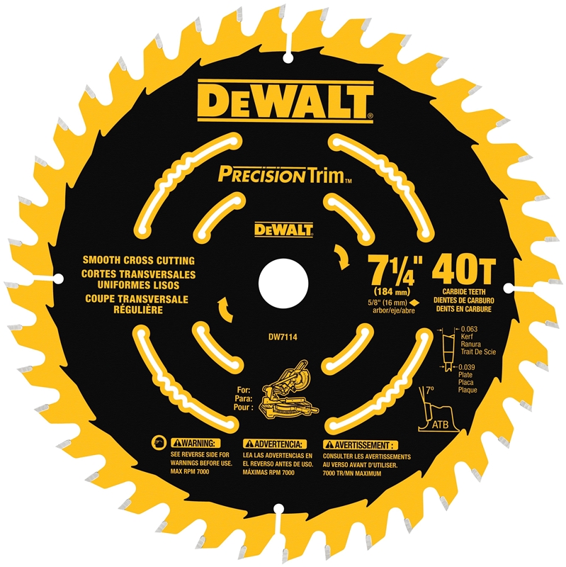 DEWALT MITER SAW BL 7-1/4 40T