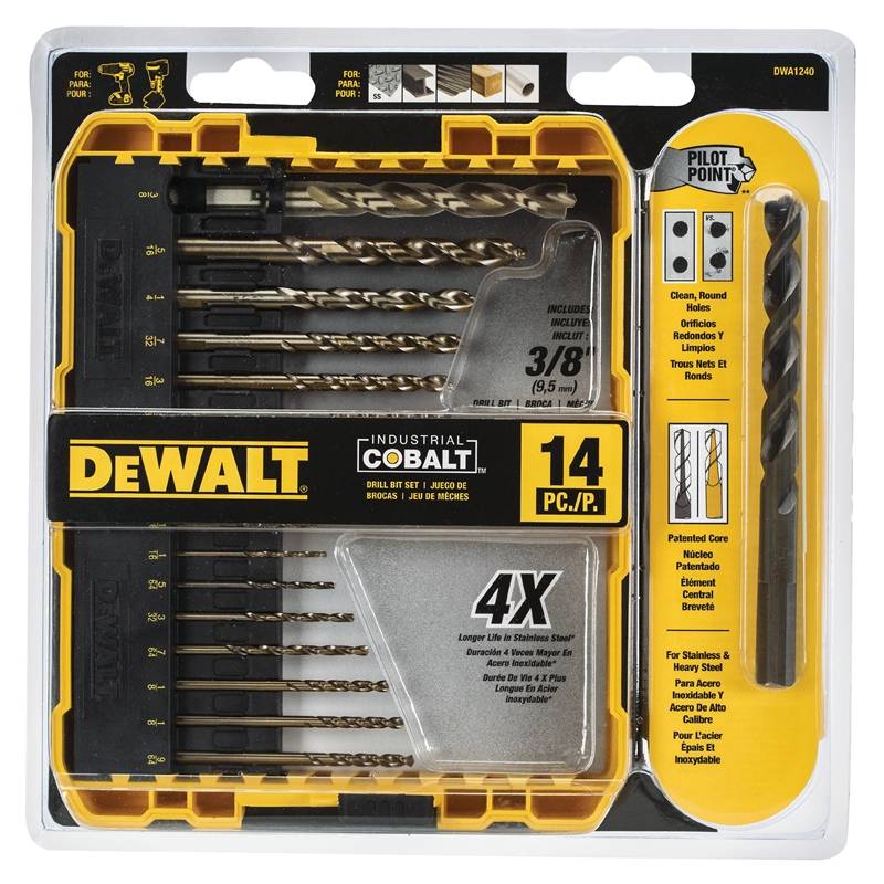 DEWALT 14PC PP INDUSTRIAL COBALT SET  REPLACES DW1263