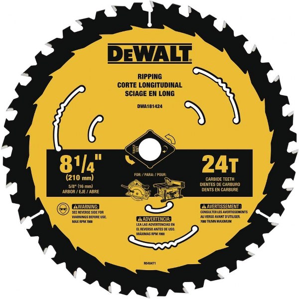 DEWALT 8-1/4 24T CIRC SAW BLADE