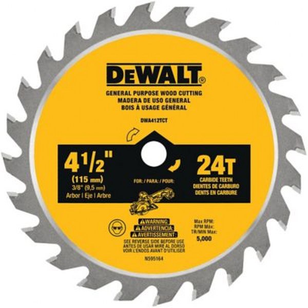 DEWALT 4-1/2 24T TCT BLADE "