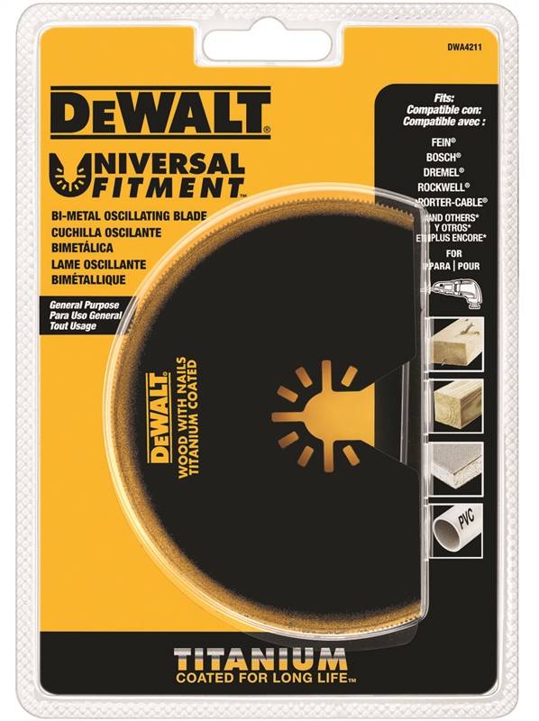 DEWALT OSCILLATING TITANIUM SEMICIRCLE BLADE