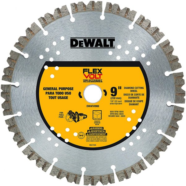 DEWALT 9 DIAMOND CUTTING WHEEL FV"
