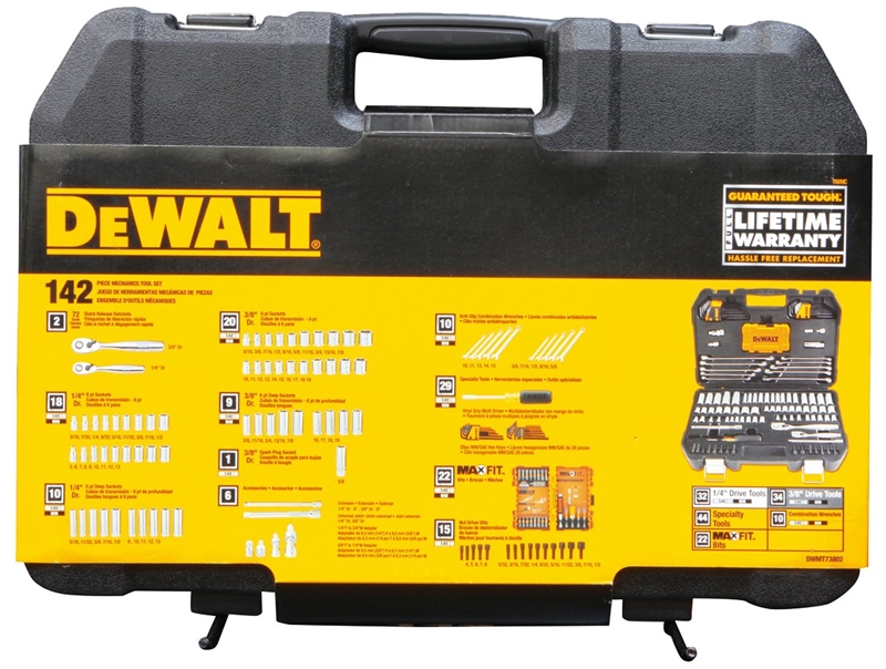 DEWALT 142PC MECHANIC TOOL SET E SET, WITH PTA CASE