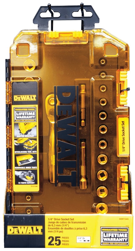 25PC 1/4 DR STD SOCKET SET DRIVE SOCKET SET