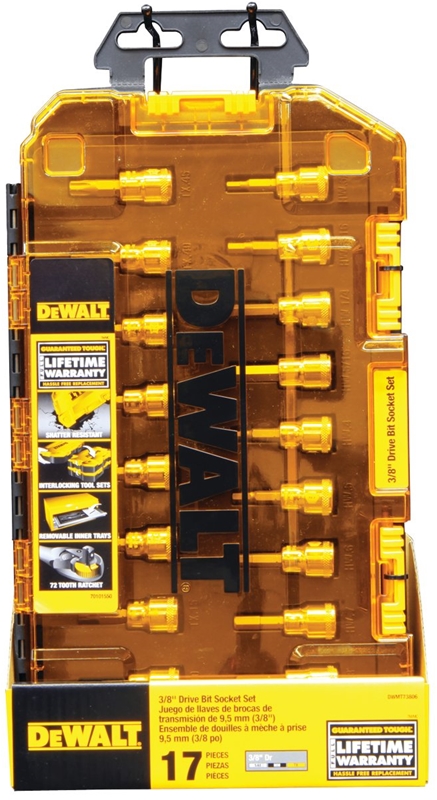 17PC 3/8 DR BIT SOCKET SET DRIVE BIT SOCKET SET