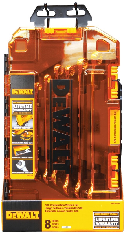 DEWALT 8PC COMBO WRENCH SET SAE COMBINATION WRENCH SET