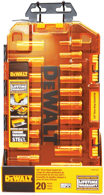 20PC 3/8 DR DEEP SOCKET SET DEEP DRIVE SOCKET SET