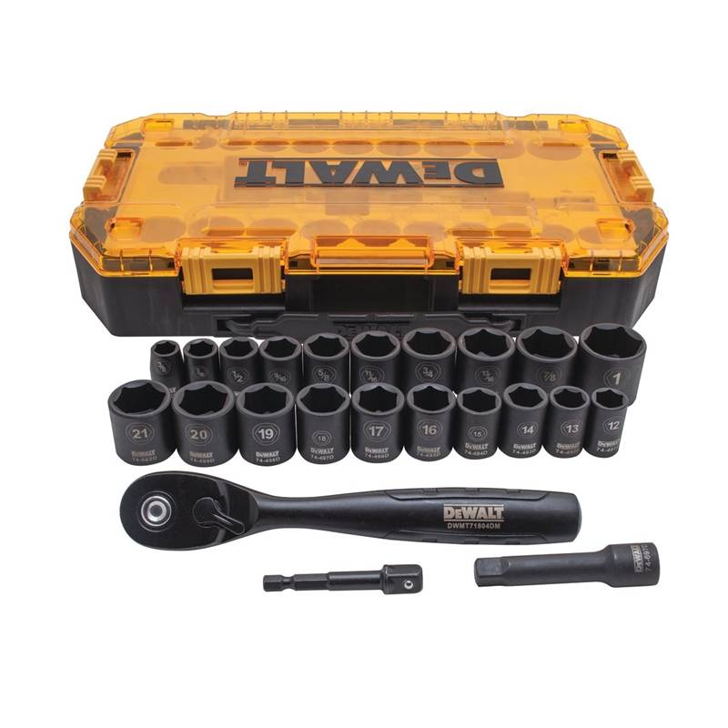 DEWALT 23PC 3/8 DRIVE SOCKET SET IMPACT"