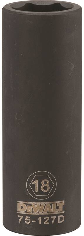 DEWALT 18MM 1/2 DEEP DRIVE IMPACT SOCKET MECHANIC'S TOOL"