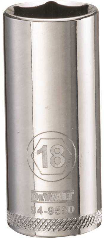 DEWALT 18MM 3/8 DEEP DRIVE SKT MECHANIC'S TOOL"