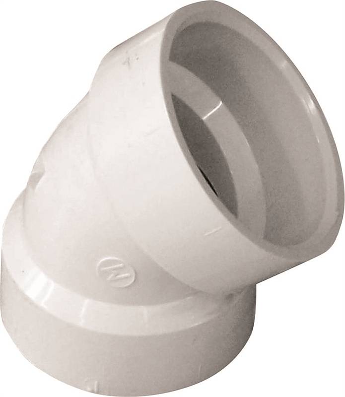 PVC 1.5 HUBXHUB 45 DEG ELBOW 80300"